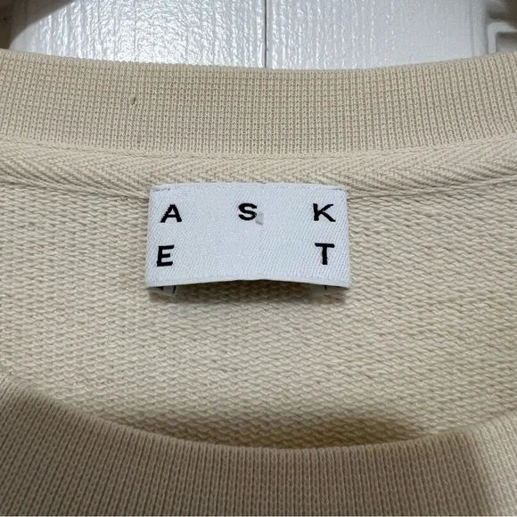 ASKET The Sweatshirt Crewneck Off White Men’s Size Large Long - Picture 3 of 14